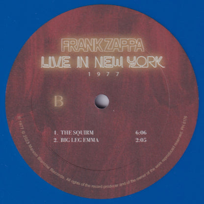Frank Zappa : Live In New York 1977 (2xLP, Num, Unofficial, Blu)