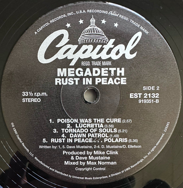 Megadeth : Rust In Peace (LP, Album, RE)