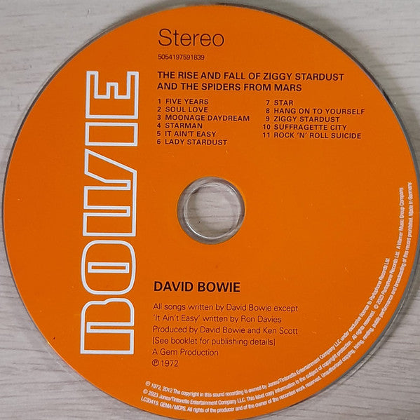 David Bowie : The Rise And Fall Of Ziggy Stardust And The Spiders From Mars (CD, Album, RE, RM, RP)