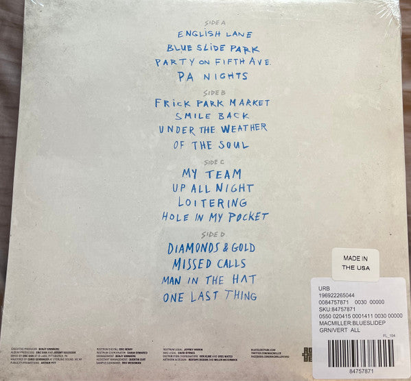 Mac Miller : Blue Slide Park (2xLP, Album, Ltd, RE, Gre)