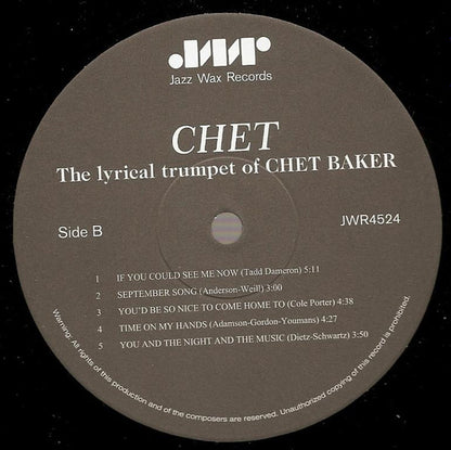 Chet Baker : Chet (LP, Album, RE, 180)