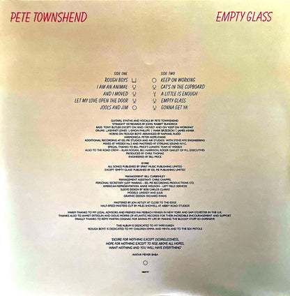 Pete Townshend : Empty Glass (LP, Ltd, RE, RM, 180)