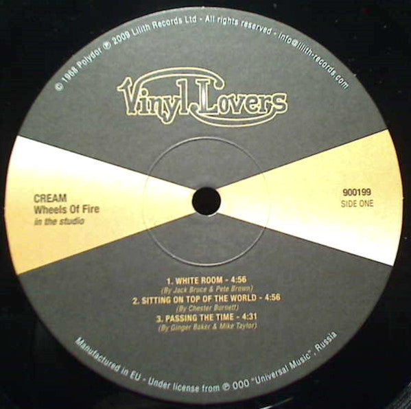 Cream (2) : Wheels Of Fire (2xLP, Album, RE, Gol)