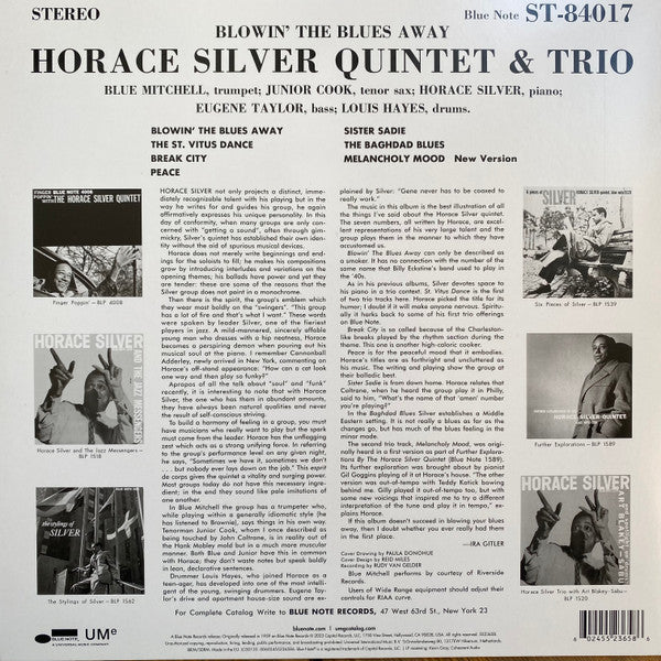 The Horace Silver Quintet & The Horace Silver Trio : Blowin' The Blues Away (LP, Album, RE, 180)