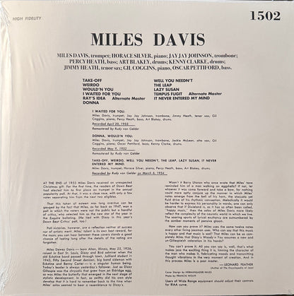 Miles Davis : Volume 2 (LP, Comp, Mono, Ltd, RE, Unofficial)