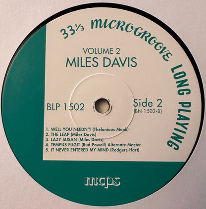 Miles Davis : Volume 2 (LP, Comp, Mono, Ltd, RE, Unofficial)