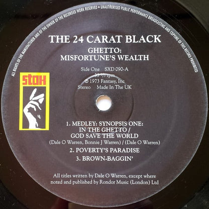 24 Carat Black : Ghetto: Misfortune's Wealth (LP, Album, RE)