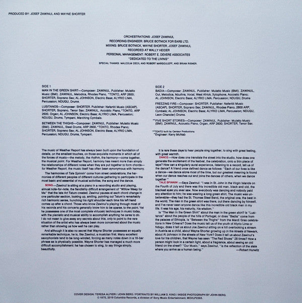 Weather Report : Tale Spinnin' (LP, Album, Ltd, Num, RE, Pin)