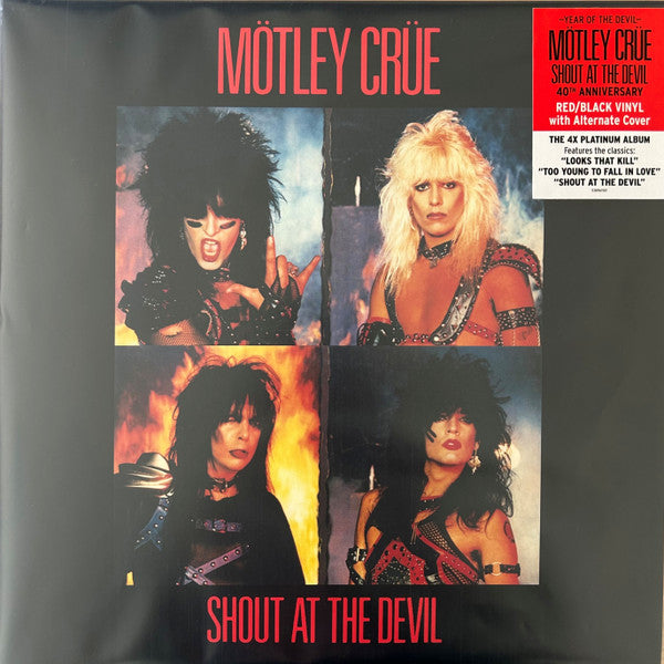 Mötley Crüe : Shout At The Devil (LP, Album, Ltd, RE, Red)