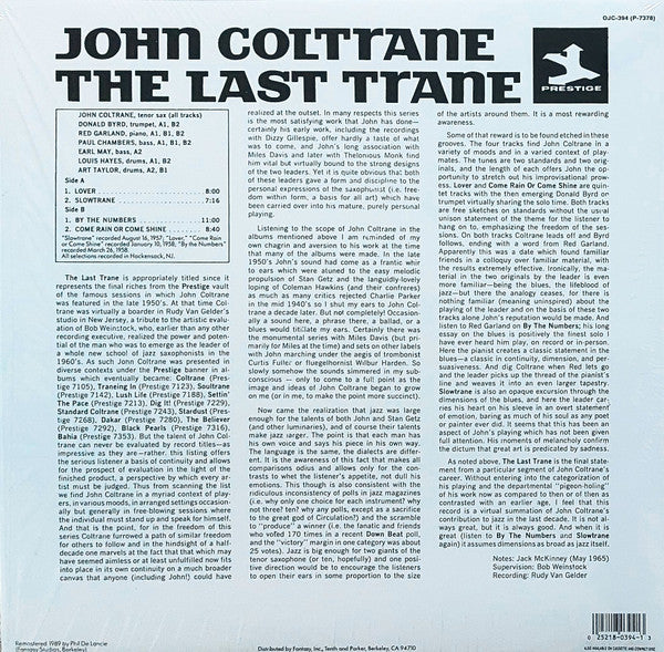 John Coltrane : The Last Trane (LP, Album, RE, RM)