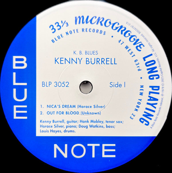 Kenny Burrell : K. B. Blues (LP, Album, Mono, RE, 180)