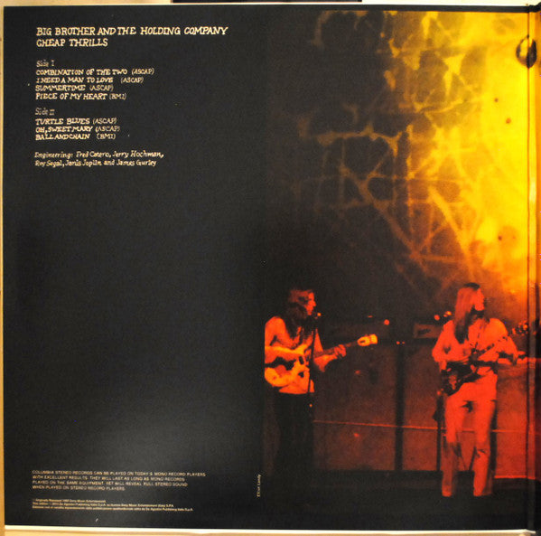 Big Brother & The Holding Company : Cheap Thrills (LP, Album, RE, RP, Gat)