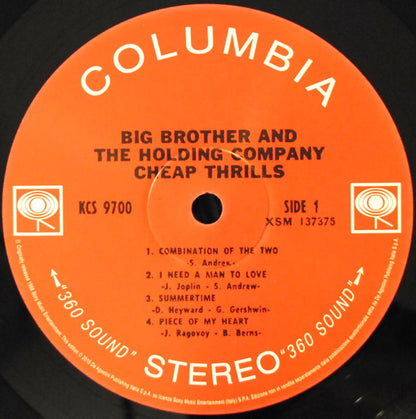 Big Brother & The Holding Company : Cheap Thrills (LP, Album, RE, RP, Gat)