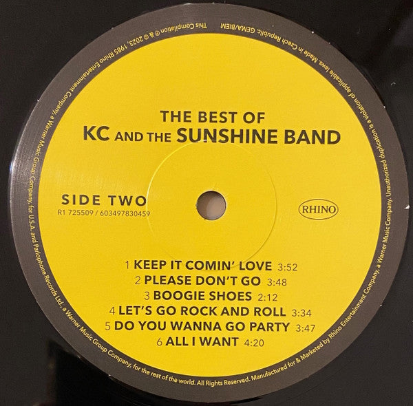 KC & The Sunshine Band : The Best Of KC And The Sunshine Band (LP, Comp, RE)