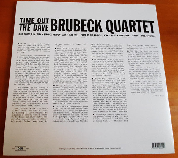 The Dave Brubeck Quartet : Time Out (LP, Album, RE, Blu)