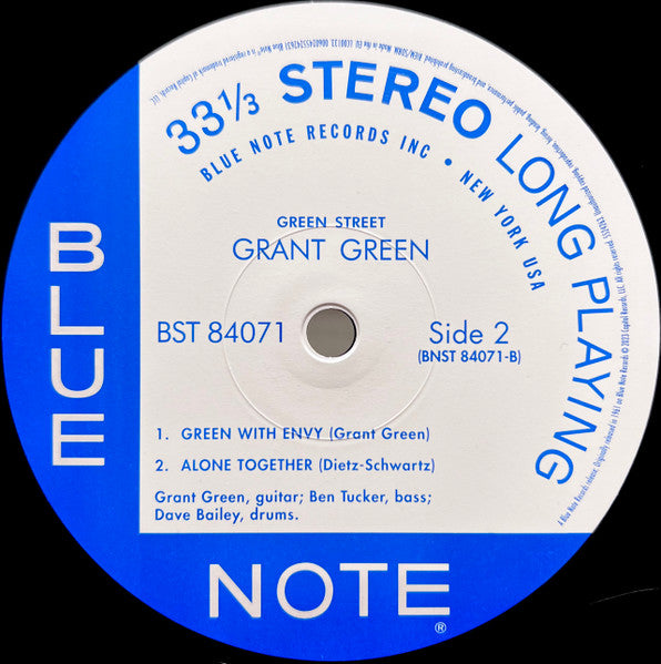 Grant Green : Green Street (LP, Album, RE, 180)