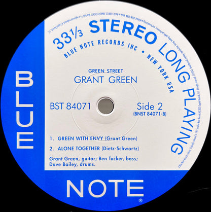 Grant Green : Green Street (LP, Album, RE, 180)