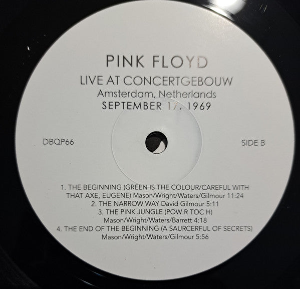 Pink Floyd : Live At Concertgebouw Amsterdam, Netherlands September 17, 1969 (LP, Unofficial)