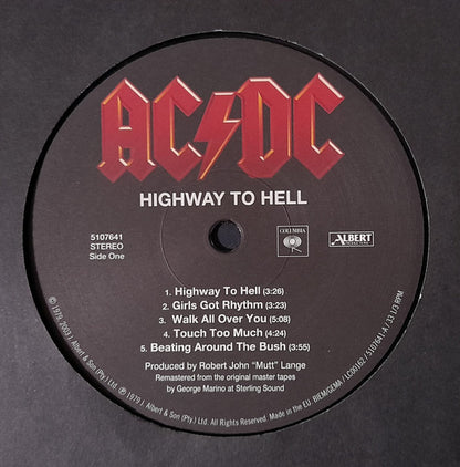 AC/DC : Highway To Hell (LP, Album, RE, RM, 180)