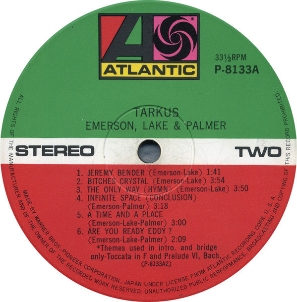 Emerson, Lake & Palmer : Tarkus (LP, Album, Gat)