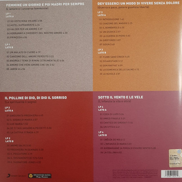 Fabrizio De André : Tu Che M'Ascolti Insegnami (LP, Comp, 180 + LP, Comp, 180 + LP, Comp, 180 + LP)