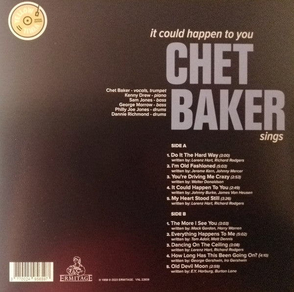 Chet Baker : It Could Happen To You - Chet Baker Sings (LP, Ltd, RE, Yel)