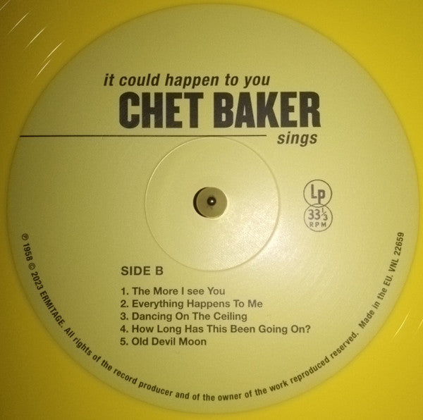 Chet Baker : It Could Happen To You - Chet Baker Sings (LP, Ltd, RE, Yel)