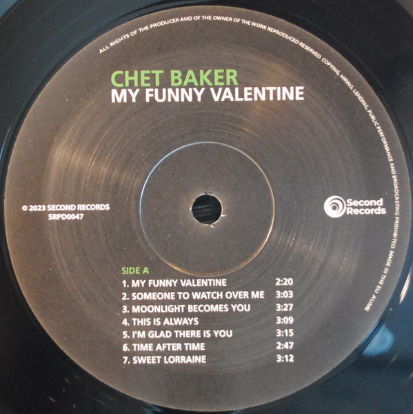 Chet Baker : My Funny Valentine (LP, Comp, RE, 180)