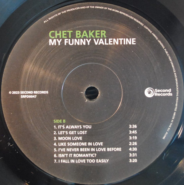 Chet Baker : My Funny Valentine (LP, Comp, RE, 180)