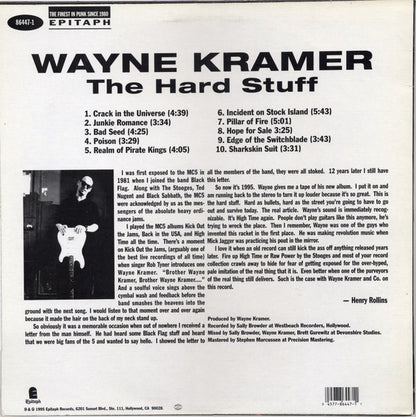 Wayne Kramer : The Hard Stuff (LP, Album)