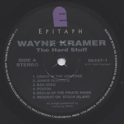 Wayne Kramer : The Hard Stuff (LP, Album)