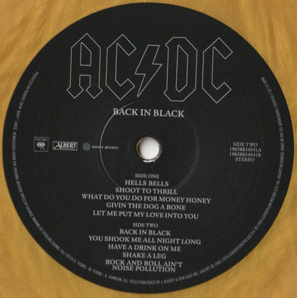 AC/DC : Back In Black (LP, Album, RE, RM, S/Edition, Gol)