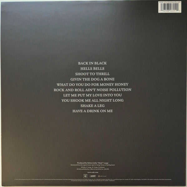 AC/DC : Back In Black (LP, Album, Ltd, RE, RM, S/Edition, Bla)