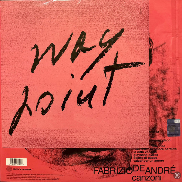 Fabrizio De André : Canzoni (LP, Album, RE, RM, 180)