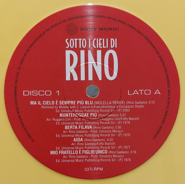 Rino Gaetano : Sotto I Cieli Di Rino (LP, Yel + LP, Blu + Comp, Ltd)