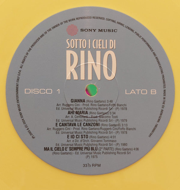 Rino Gaetano : Sotto I Cieli Di Rino (LP, Yel + LP, Blu + Comp, Ltd)
