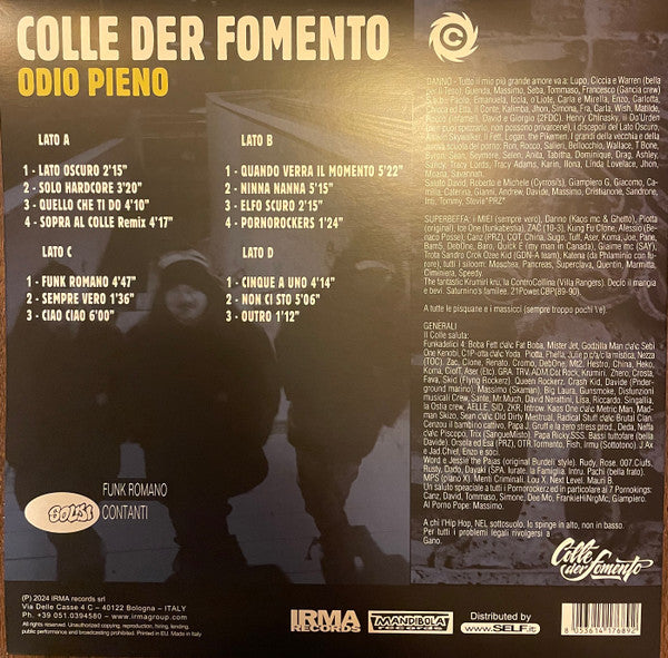 Colle Der Fomento : Odio Pieno (2xLP, Album, Ltd, Cle)