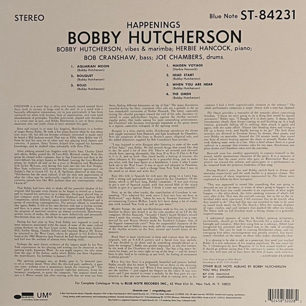 Bobby Hutcherson : Happenings (LP, Album, RE, 180)