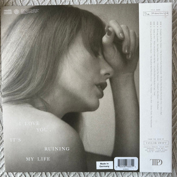 Taylor Swift : The Tortured Poets Department (2xLP, Album, Whi)