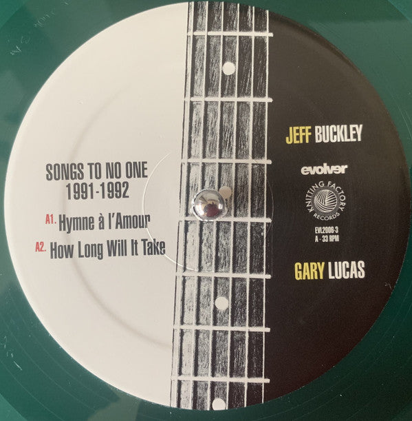 Jeff Buckley & Gary Lucas : Songs To No One 1991-1992 (LP, Gre + LP, Blu + RSD, Comp, RE)