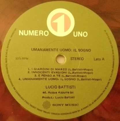 Lucio Battisti : Umanamente Uomo: Il Sogno. (LP, Album, Ltd, RM, RP, Gat)