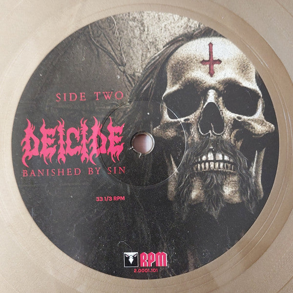 Deicide : Banished By Sin (LP, Album, Gol)