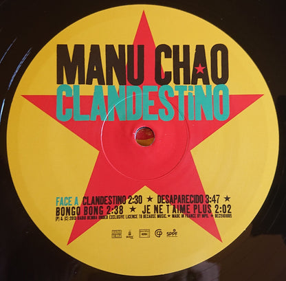 Manu Chao : Clandestino (2xLP, Album, RP + CD, Album, RP + RE)