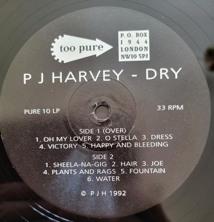 P J Harvey* : Dry (LP, Album, RE, RM, Opt)
