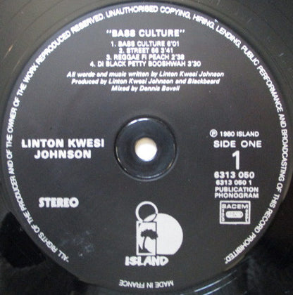 Linton Kwesi Johnson : Bass Culture (LP, Album)