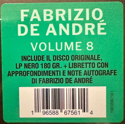 Fabrizio De André : Vol. 8 (LP, Album, RE, RM, 180)