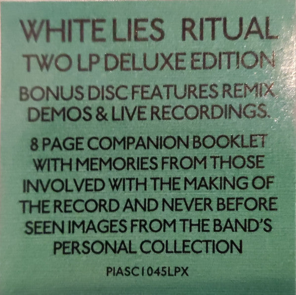 White Lies (2) : Ritual (LP, Album, RE + LP + Dlx, Gat)