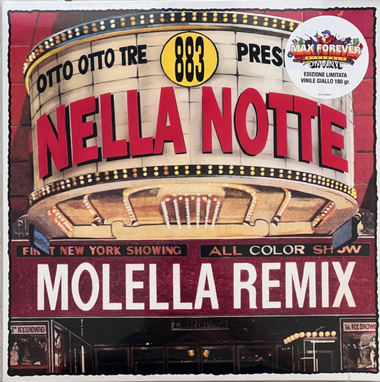 883 : Nella Notte (Molella Remix) (12", Ltd, Num, Yel)