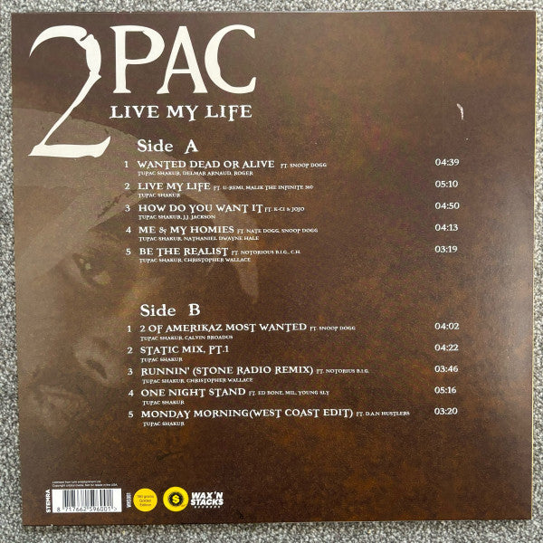 2Pac : Live My Life  (LP, Comp, Unofficial, 180)