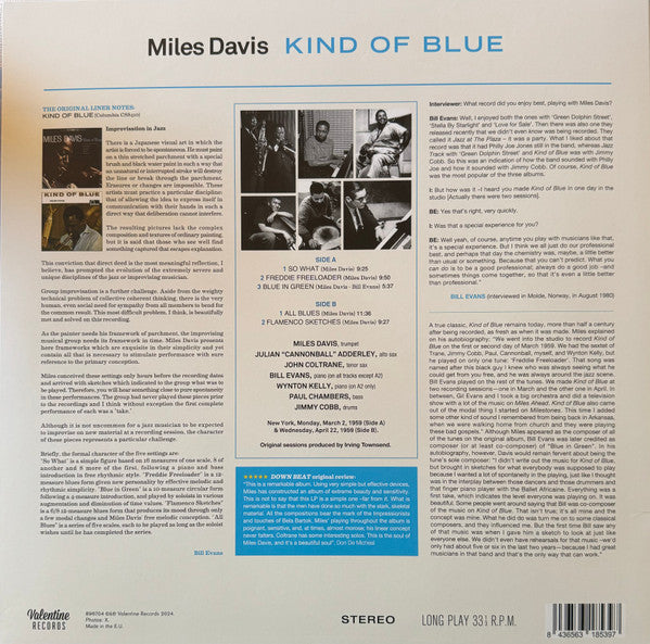 Miles Davis : Kind Of Blue (LP, Album, RE, S/Edition, 180)